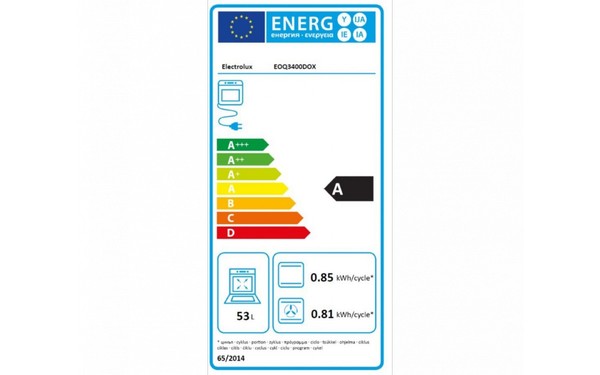 ELECTROLUX EOQ3400DOX - &Eacute;tiquette &eacute;nergie