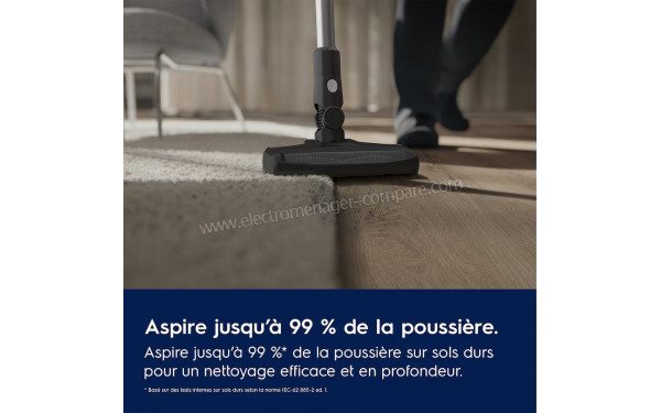ELECTROLUX EP31CB18IW - Jusqu'&agrave; 99% de poussi&egrave;res ramass&eacute;es &agrave; chaque passage