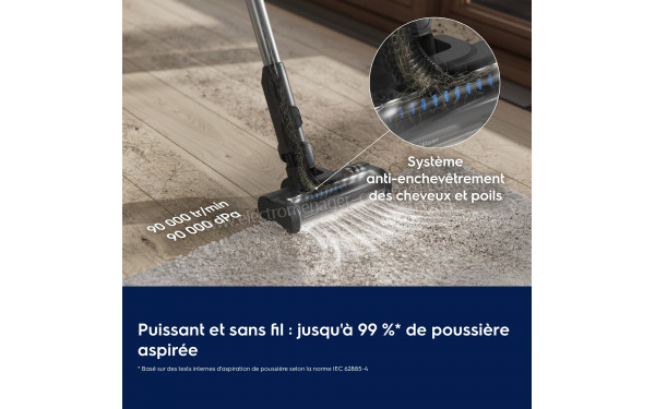 ELECTROLUX EP51AH18SW - Puissance d'aspiration