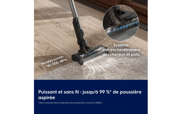 ELECTROLUX EP51UH18DB - Jusqu'&agrave; 99% de poussi&egrave;res aspir&eacute;e