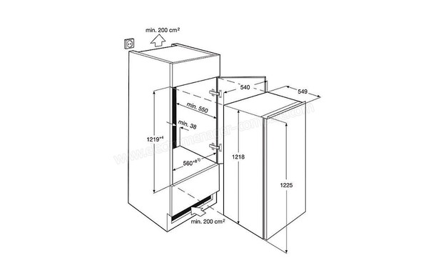 ELECTROLUX ERN2301AOW - Schemas d'encastrement