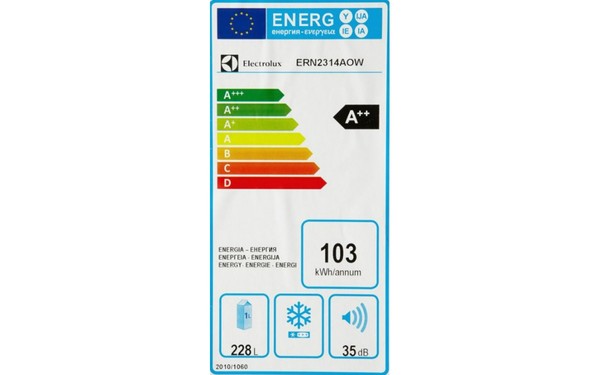ELECTROLUX ERN2314AOW - &Eacute;tiquette &eacute;nergie