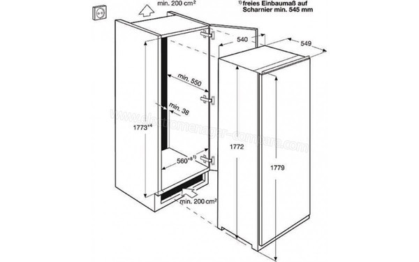 ELECTROLUX ERN3313AOW - sch&eacute;ma d'encastrement