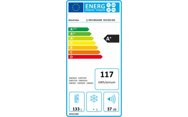 ELECTROLUX ERY1401AOW - &Eacute;tiquette &eacute;nergie
