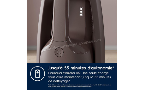 ELECTROLUX ES52AB25WB - Autonomie jusqu'&agrave; 55 minutes