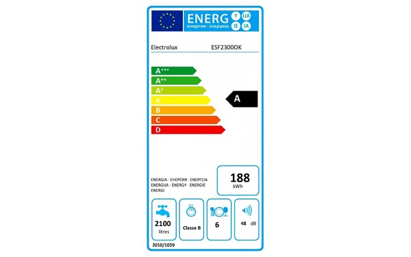 ELECTROLUX ESF2300OK - &Eacute;tiquette &eacute;nergie