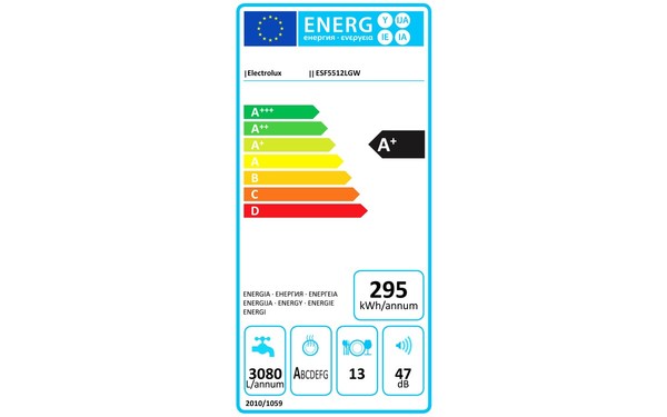 ELECTROLUX ESF5512LGW - &Eacute;tiquette &eacute;nergie