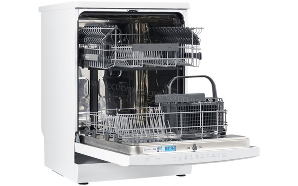 ELECTROLUX ESF5542LBW - Vue 3/4 gauche porte ouverte (cr&eacute;dit : Boulanger)