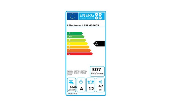ELECTROLUX ESF65060S - &Eacute;tiquette &eacute;nergie