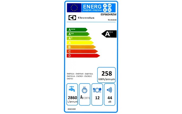 ELECTROLUX ESF6634RZW - &Eacute;tiquette &eacute;nergie