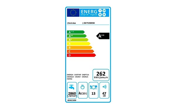 ELECTROLUX ESF7535ROW - &Eacute;tiquette &eacute;nergie
