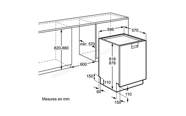 ELECTROLUX ESF8585ROX - Schema d'encastrement