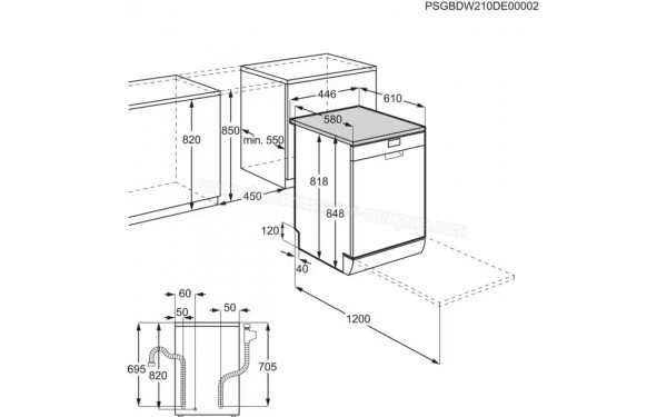 ELECTROLUX ESG42310SX - Dimensions