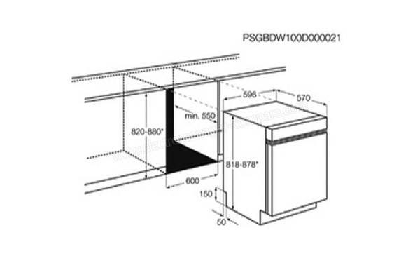 ELECTROLUX ESI5344LOW - Sch&eacute;ma technique (cr&eacute;dit : Darty)