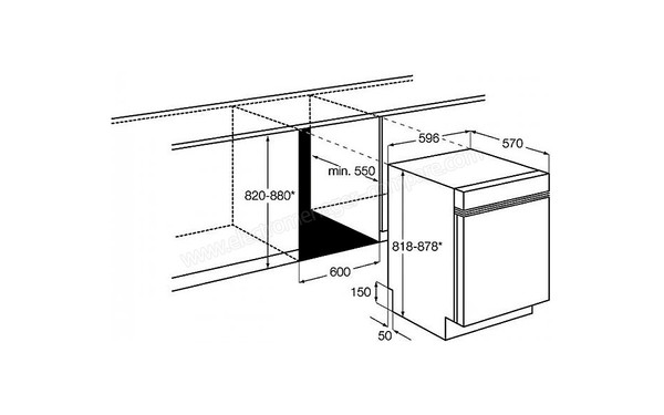 ELECTROLUX ESI5524LOX - Sch&eacute;ma d'encastrement