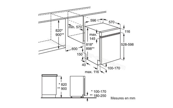 ELECTROLUX ESI6511LOW - Schema d'encastrement
