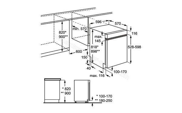 ELECTROLUX ESI6542LAK - Schema d'encastrement