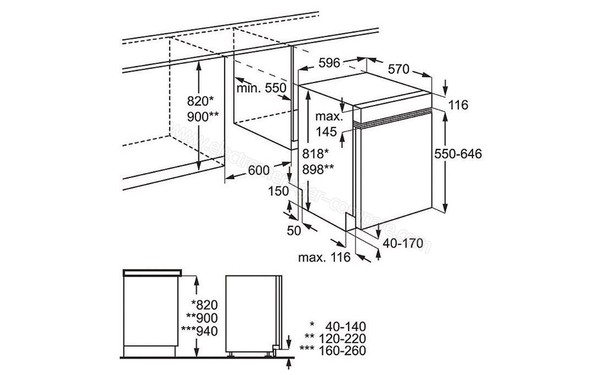 ELECTROLUX ESI8710ROX - Sch&eacute;ma d'encastrement