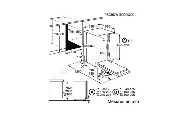 ELECTROLUX ESL5326LO - Sch&eacute;ma d'encastrement