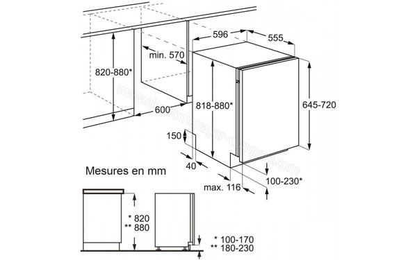 ELECTROLUX ESL5349LO - Sch&eacute;ma d'encastrement