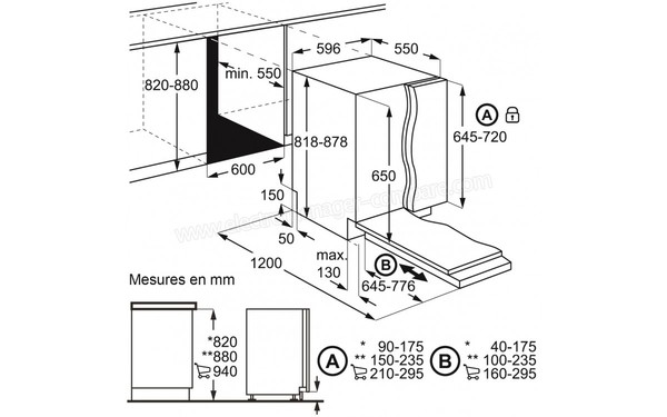 ELECTROLUX ESL5360LA - Sch&eacute;ma d'encastrement