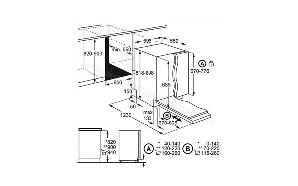 ELECTROLUX ESL6550RO - Sch&eacute;ma d'encastrement