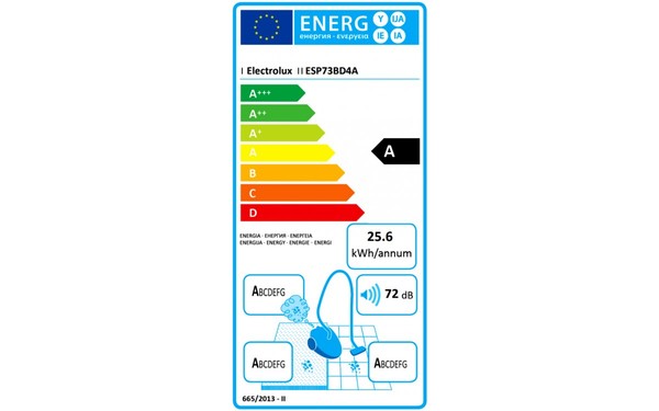 ELECTROLUX ESP73BD4A - &Eacute;tiquette &eacute;nergie