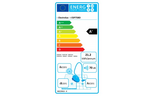 ELECTROLUX ESP75BD - &Eacute;tiquette &eacute;nergie