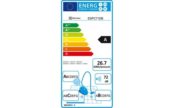 ELECTROLUX ESPC71AUTO - &Eacute;tiquette &eacute;nergie
