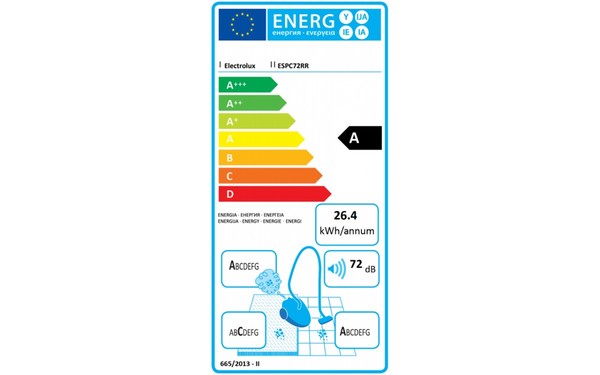 ELECTROLUX ESPC72RR - &Eacute;tiquette &eacute;nergie