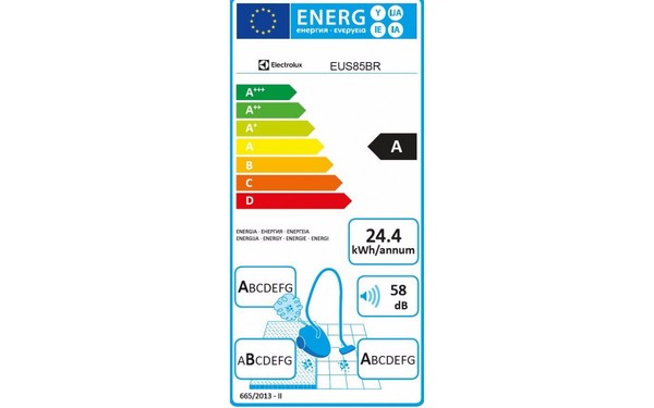 ELECTROLUX EUS85BR - &Eacute;tiquette &eacute;nergie