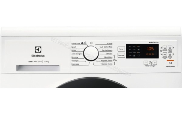 ELECTROLUX EW2F1284GF - Panneau de commandes (cr&eacute;dit : Darty)