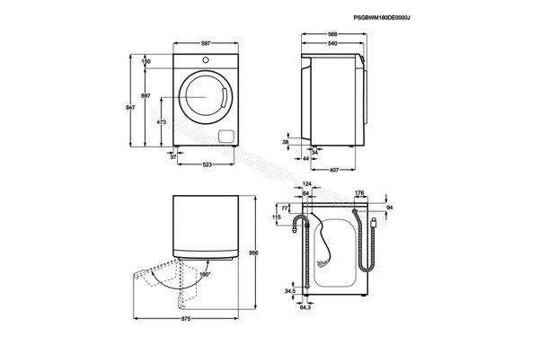 ELECTROLUX EW2F6712BS - Sch&eacute;ma tehnique
