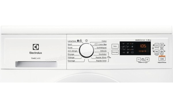 ELECTROLUX EW2F6812WI 2019 - Panneau de commandes (cr&eacute;dit : Darty)