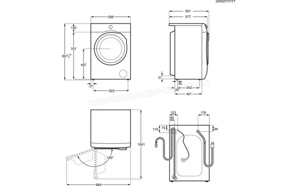 ELECTROLUX EW5F8145BD - Dimensions