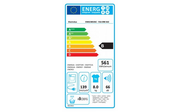 ELECTROLUX EW6C4853SC - &Eacute;tiquette &eacute;nergie