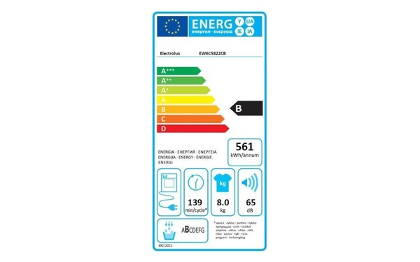 ELECTROLUX EW6C5822CB - &Eacute;tiquette &eacute;nergie