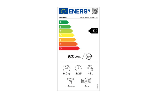 ELECTROLUX EW6F3811RC - &Eacute;tiquette &eacute;nergie v2