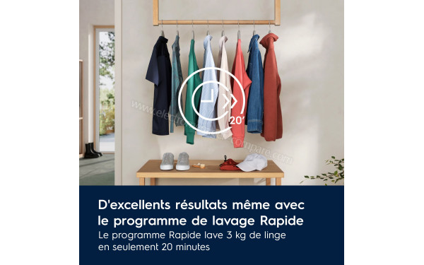 ELECTROLUX EW6FI4210AB - Programme de lavage rapide