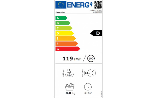 ELECTROLUX EW6HI5185DO - &Eacute;tiquette &eacute;nergie v2