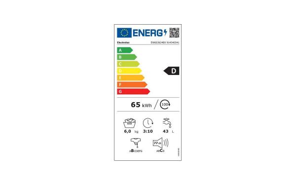 ELECTROLUX EW6S3624BX - &Eacute;tiquette &eacute;nergie v2