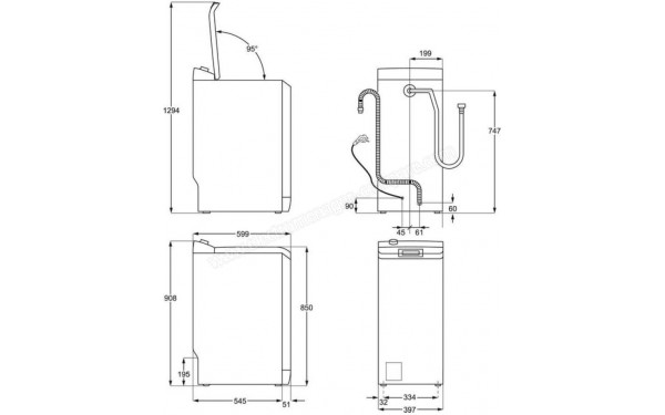 ELECTROLUX EW6T5161IC - Dimensions