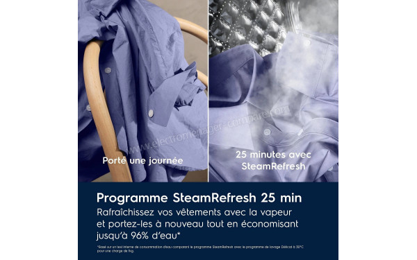 ELECTROLUX EW7FI3942B - Programme vapeur SteamRefresh