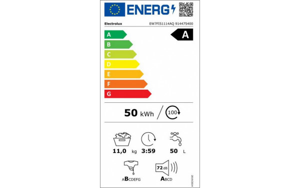 ELECTROLUX EW7FI51114AQ - &Eacute;tiquette &eacute;nergie v2