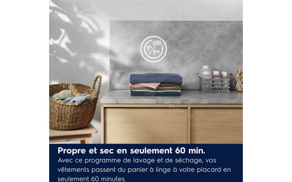 ELECTROLUX EW7W4951EB - Programme Propre et sec 60 min 1kg