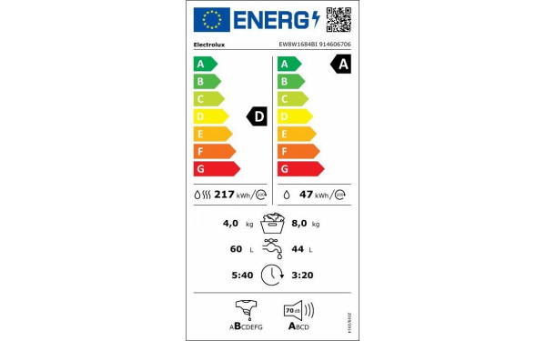 ELECTROLUX EW8W1684BI - &Eacute;tiquette &eacute;nergie v2