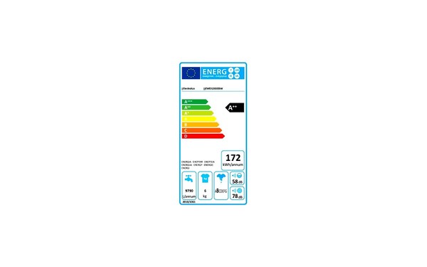 ELECTROLUX EWD1265DSW - &Eacute;tiquette &eacute;nergie