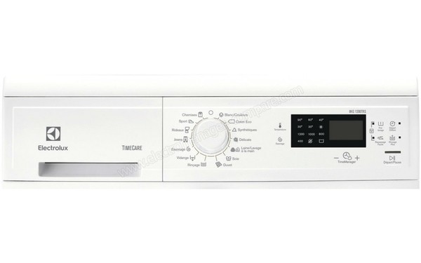ELECTROLUX EWF1284EOW - Panneau de commandes (cr&eacute;dit : Darty)
