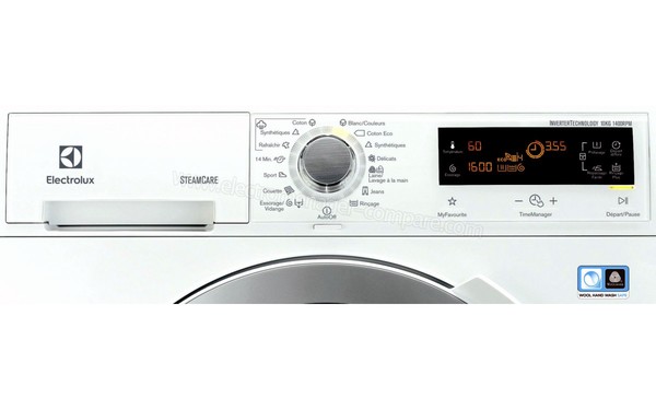 ELECTROLUX EWF1407ME1 - Panneau de commandes (cr&eacute;dit : Boulanger)