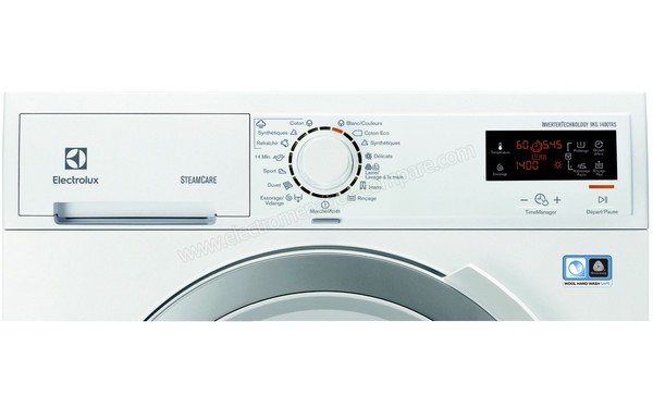 ELECTROLUX EWF1496GZ1 - Panneau de commandes (cr&eacute;dit : Boulanger)